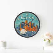 Boston Massachusetts Harbor Skyline Grote Klok (Huis)