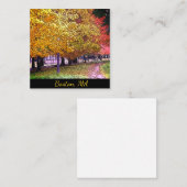 Boston, Massachusetts Herfst Foliage Comic Art 053 Notitiekaartje (Voorkant / Achterkant)