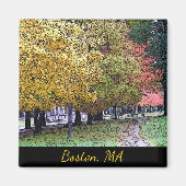 Boston, Massachusetts Herfst Foliage Comic Art Magneet (Voorkant)