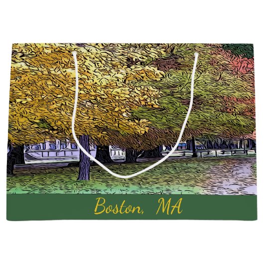 Boston, Massachusetts Herfst Foliage Groot Cadeauzakje (Voorkant)