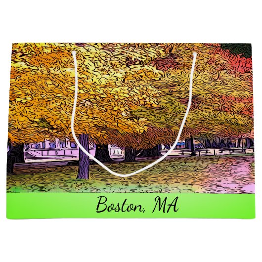 Boston, Massachusetts Herfst Foliage Groot Cadeauzakje (Voorkant)