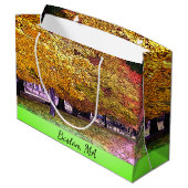 Boston, Massachusetts Herfst Foliage Groot Cadeauzakje (Achterkant Gekanteld)