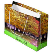 Boston, Massachusetts Herfst Foliage Groot Cadeauzakje (Voorkant Gekanteld)
