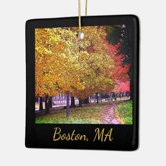 Boston, Massachusetts Herfst Foliage Keramisch Ornament (Links)