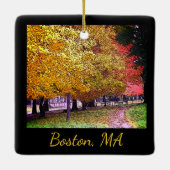 Boston, Massachusetts Herfst Foliage Keramisch Ornament (Achterkant)