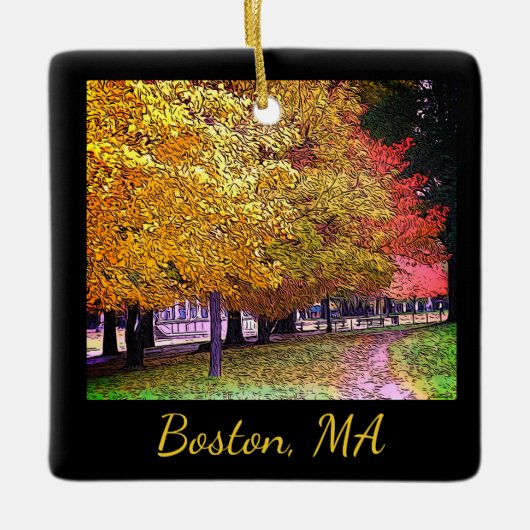 Boston, Massachusetts Herfst Foliage Keramisch Ornament (Voorkant)