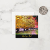 Boston, Massachusetts Herfst Foliage Notitiekaartje (Voorkant / Achterkant in situ)