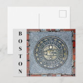 Boston Massachusetts Historic Freedom Trail Marker Briefkaart (Voorkant / Achterkant)