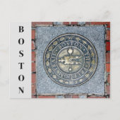 Boston Massachusetts Historic Freedom Trail Marker Briefkaart (Voorkant)