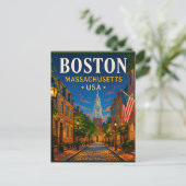 🍁 Boston Massachusetts Historisch Bezoek 🍁 Briefkaart (Staand voorkant)