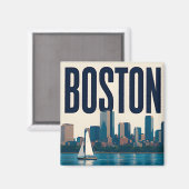 ⚓ Boston Massachusetts Historisch Magneet (Voorkant / Achterkant)