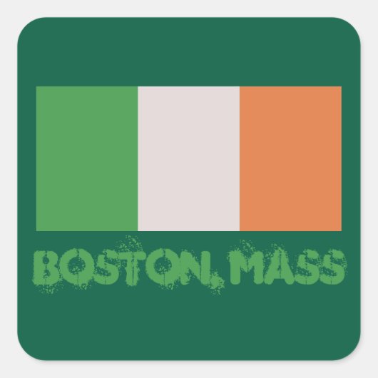 Boston, Massachusetts Ierse trots, St. Patrick's Vierkante Sticker (Voorkant)
