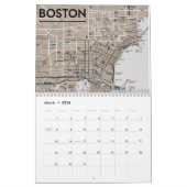  Boston Massachusetts kaart, Boston kaart Kalender (Mar 2026)