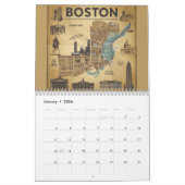  Boston Massachusetts kaart, Boston kaart Kalender (Jan 2026)