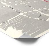  Boston Massachusetts kaart, Boston kaart Poster (Hoek)