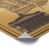  Boston Massachusetts kaart, Boston kaart Poster (Hoek)