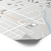  Boston Massachusetts kaart, Boston kaart Poster (Hoek)