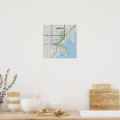  Boston Massachusetts kaart, Boston kaart Poster (Keuken)