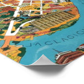  Boston Massachusetts kaart, Boston kaart Poster (Hoek)