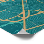 Boston Massachusetts kaart, Boston kaart Poster (Hoek)