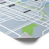  Boston Massachusetts kaart, Boston kaart Poster (Hoek)