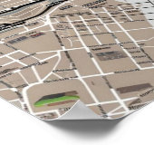  Boston Massachusetts kaart, Boston kaart Poster (Hoek)