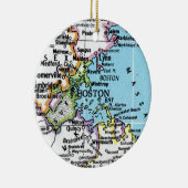 Boston, Massachusetts  Kaart Ornament (Rechts)