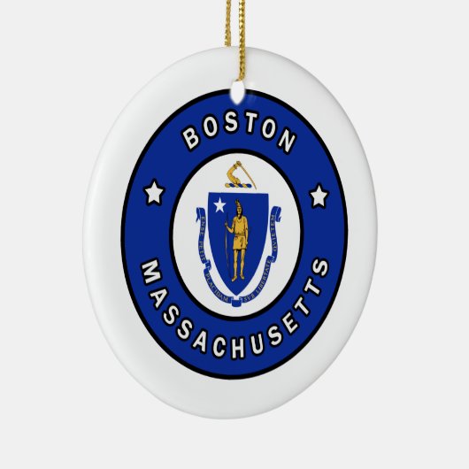 Boston Massachusetts Keramisch Ornament (Rechts)