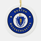 Boston Massachusetts Keramisch Ornament (Voorkant)
