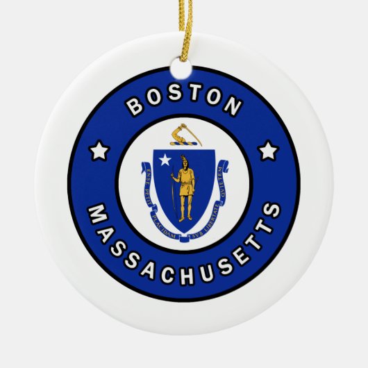 Boston Massachusetts Keramisch Ornament (Voorkant)
