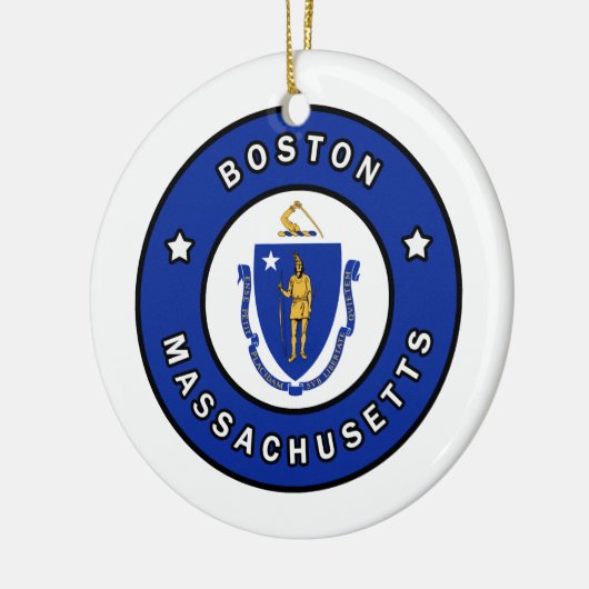 Boston Massachusetts Keramisch Ornament (Links)