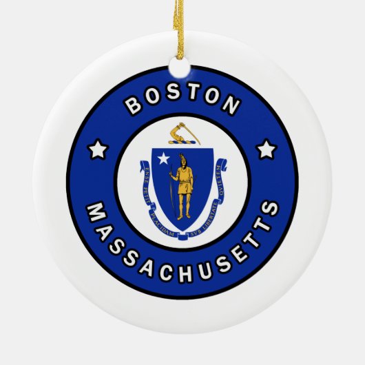 Boston Massachusetts Keramisch Ornament (Achterkant)