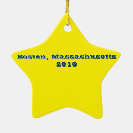 Boston, Massachusetts Keramisch Ornament (Achterkant)