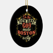 Boston Massachusetts Keramisch Ornament (Rechts)