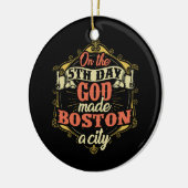 Boston Massachusetts Keramisch Ornament (Links)