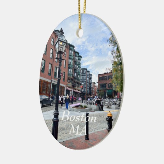 Boston Massachusetts Keramisch Ornament (Links)