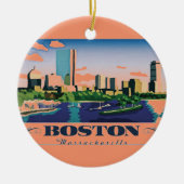 Boston, Massachusetts Keramisch Ornament (Voorkant)
