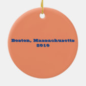 Boston, Massachusetts Keramisch Ornament (Achterkant)