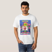 Boston Massachusetts Kikker Geen Koningen in Ameri T-shirt (Voorkant volledig)