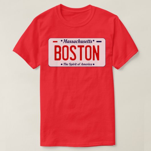 BOSTON Massachusetts Licentie Bord TShirt (Design voorkant)