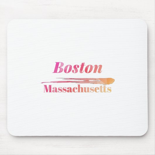 Boston Massachusetts Low Poly Muismat (Voorkant)