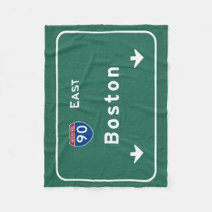 Boston Massachusetts ma Interstate Highway Road : Fleece Deken