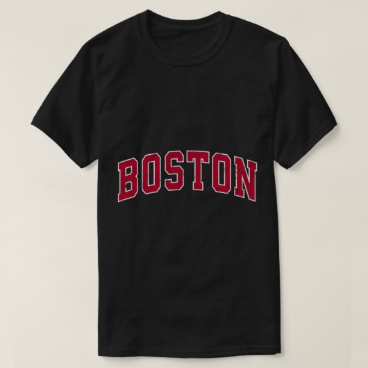 Boston Massachusetts MA  Sports Design Red T-shirt (Design voorkant)