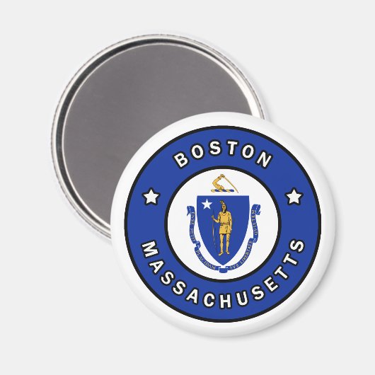 Boston Massachusetts Magneet (Voorkant / Achterkant)