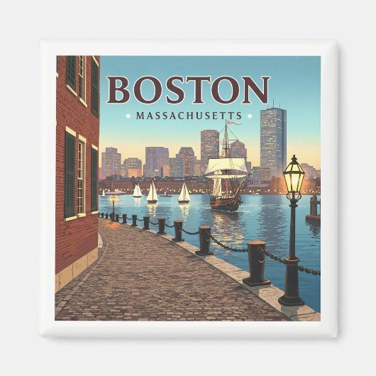  Boston Massachusetts Magneet (Voorkant)