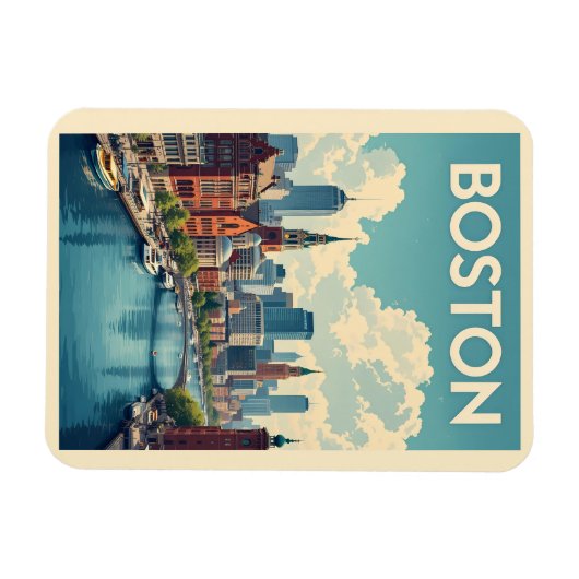 Boston Massachusetts Magneet (Horizontaal)