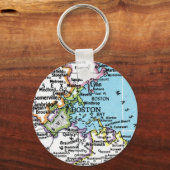 Boston, Massachusetts  Map Sleutelhanger (Achterkant)