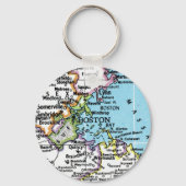 Boston, Massachusetts  Map Sleutelhanger (Achterkant)