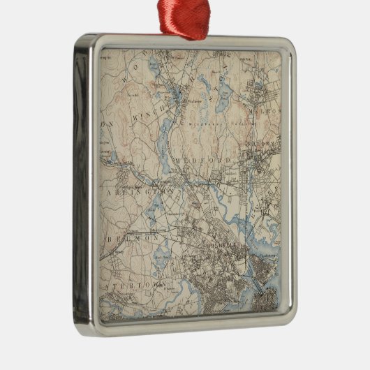 Boston, Massachusetts Metalen Ornament (Rechts)