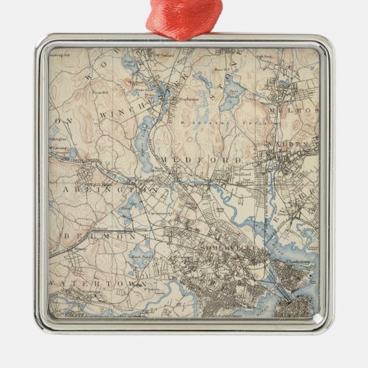 Boston, Massachusetts Metalen Ornament (Voorkant)